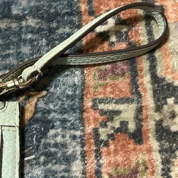 Kate Spade Leila leather card holder wristlet seawater - Picture 6 of 9